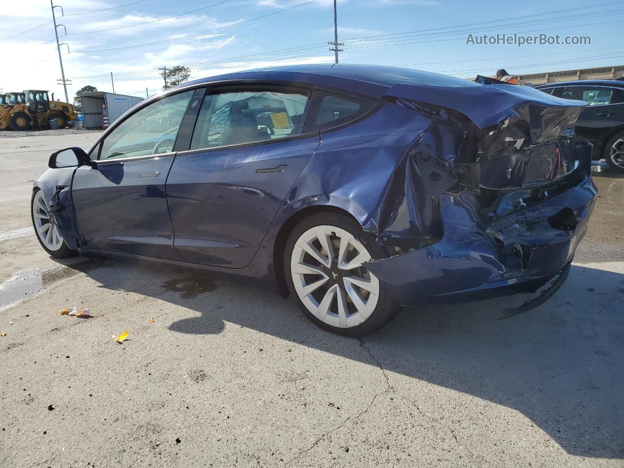 2022 Tesla Model 3  Blue vin: 5YJ3E1EA9NF285554