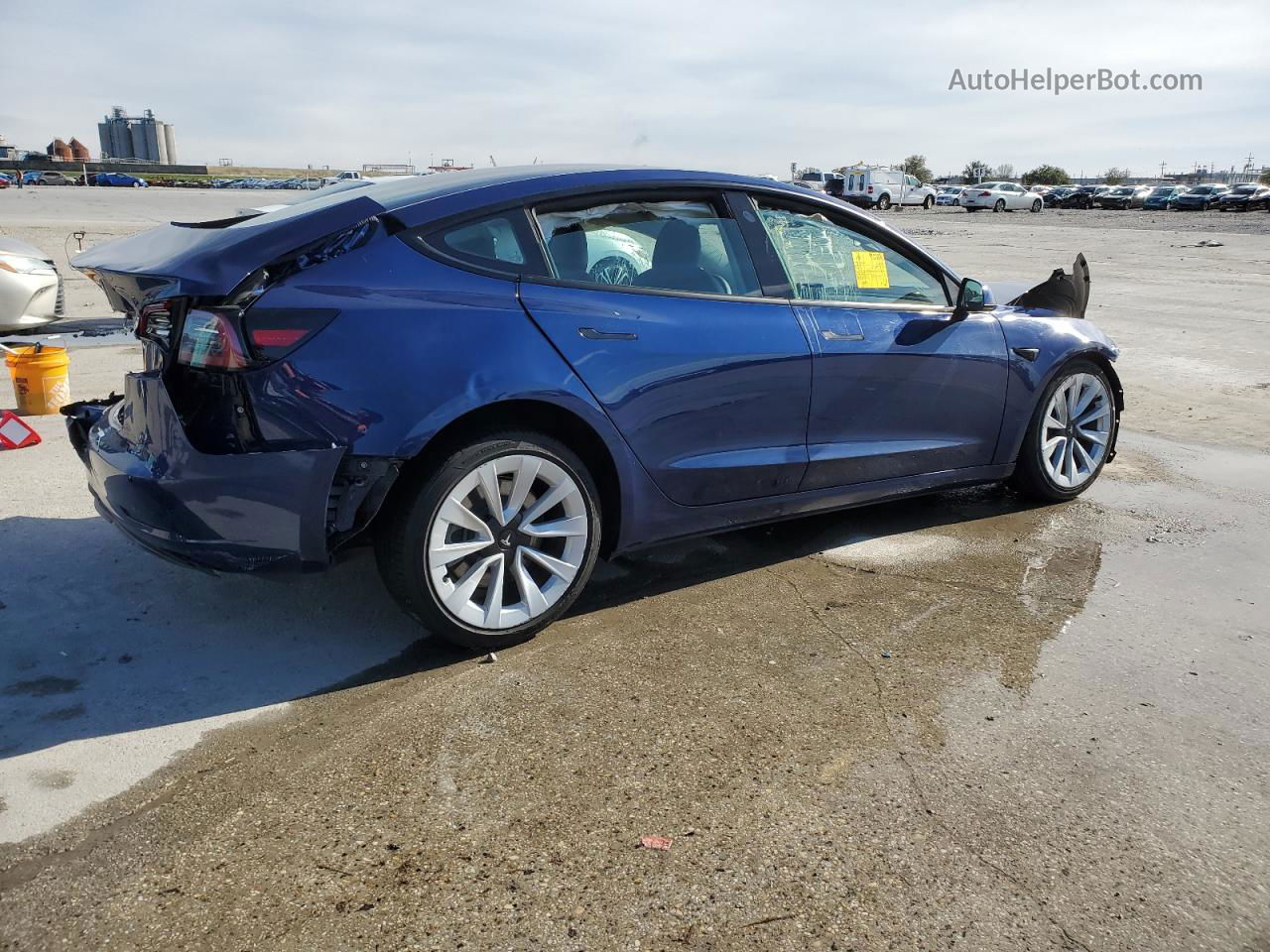 2022 Tesla Model 3  Blue vin: 5YJ3E1EA9NF285554