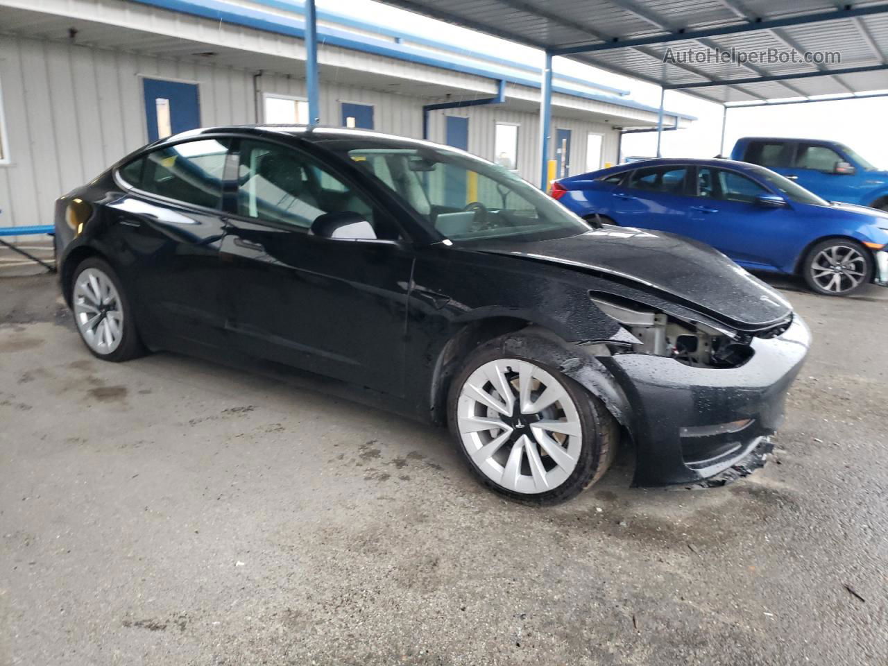 2022 Tesla Model 3  Черный vin: 5YJ3E1EA9NF304202