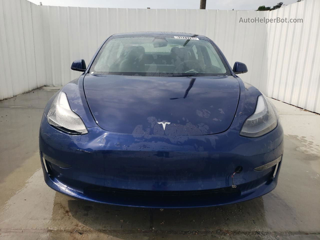 2022 Tesla Model 3  Blue vin: 5YJ3E1EA9NF368692