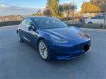 2022 Tesla Model 3 Blue vin: 5YJ3E1EA9NF369552