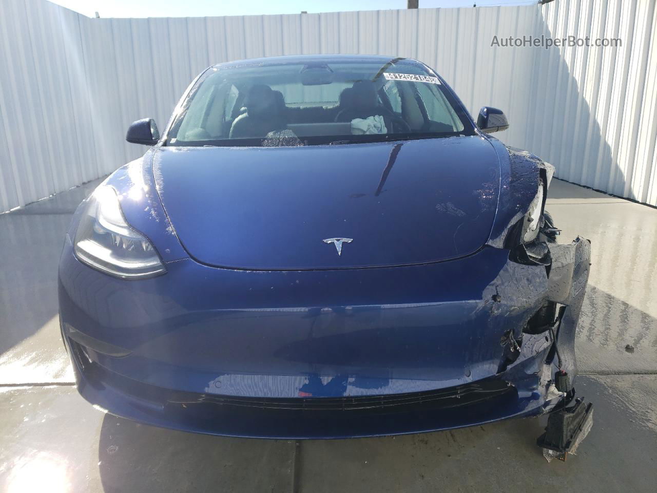 2022 Tesla Model 3  Синий vin: 5YJ3E1EA9NF370829