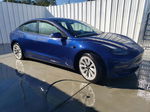 2022 Tesla Model 3  Blue vin: 5YJ3E1EA9NF370829