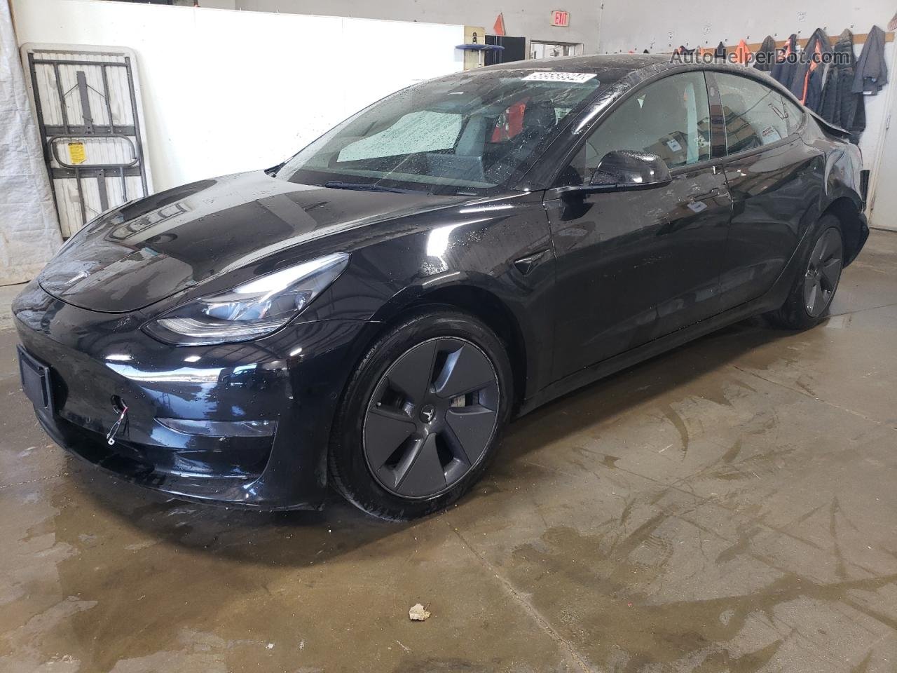 2022 Tesla Model 3  Black vin: 5YJ3E1EA9NF370894