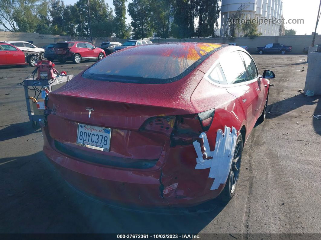 2018 Tesla Model 3 Range Battery Red vin: 5YJ3E1EAXJF010432