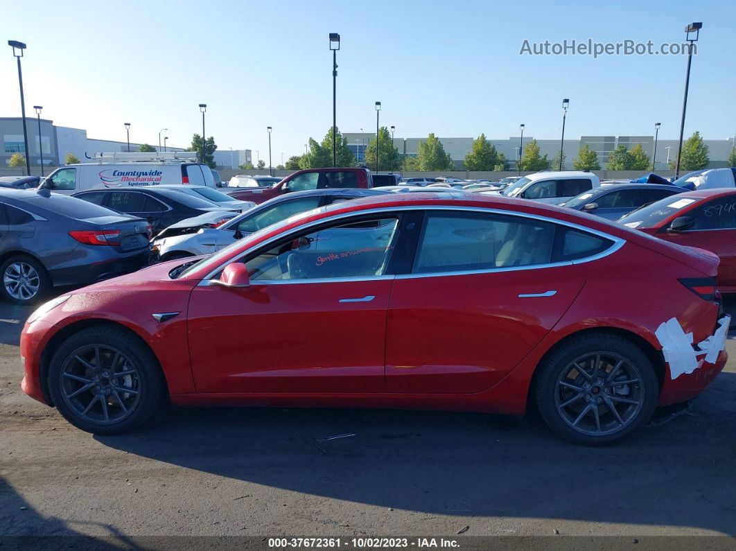 2018 Tesla Model 3 Range Battery Red vin: 5YJ3E1EAXJF010432