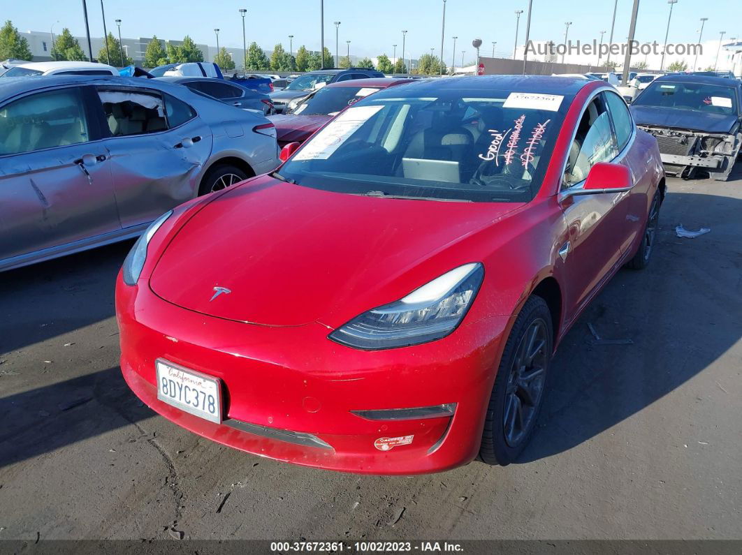 2018 Tesla Model 3 Range Battery Red vin: 5YJ3E1EAXJF010432