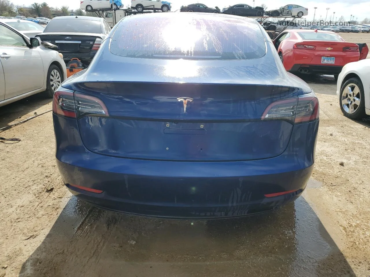 2018 Tesla Model 3  Blue vin: 5YJ3E1EAXJF014643