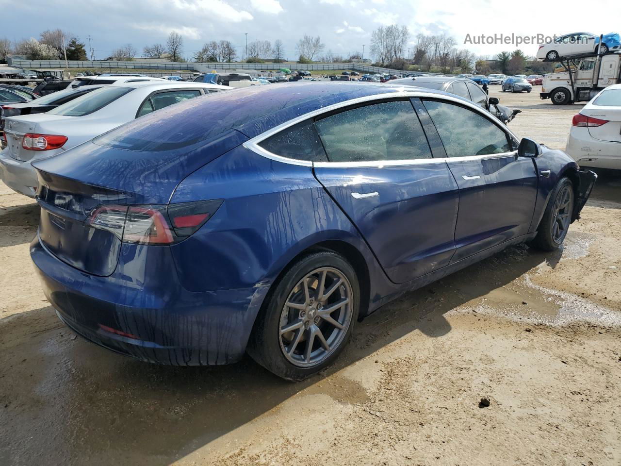 2018 Tesla Model 3  Синий vin: 5YJ3E1EAXJF014643