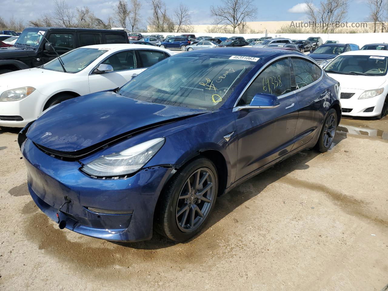 2018 Tesla Model 3  Blue vin: 5YJ3E1EAXJF014643