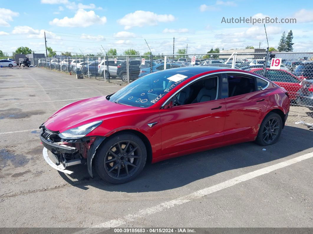 2018 Tesla Model 3 Long Range/mid Range Red vin: 5YJ3E1EAXJF041101