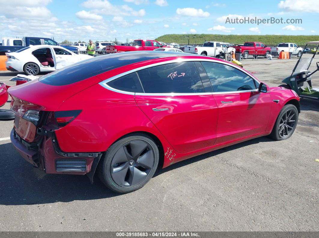 2018 Tesla Model 3 Long Range/mid Range Red vin: 5YJ3E1EAXJF041101