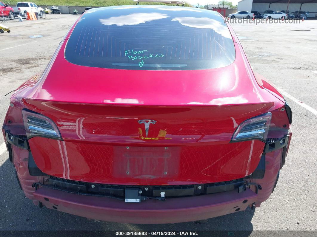 2018 Tesla Model 3 Long Range/mid Range Red vin: 5YJ3E1EAXJF041101