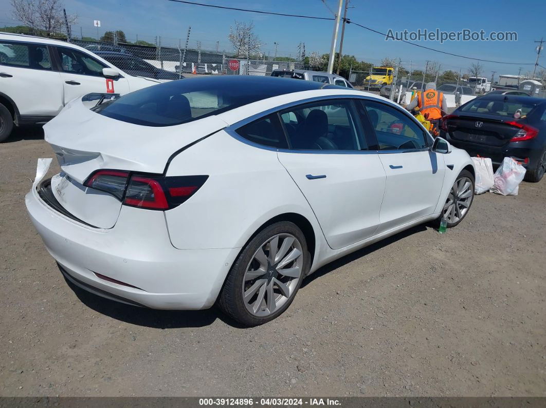 2018 Tesla Model 3 Long Range/mid Range White vin: 5YJ3E1EAXJF049151