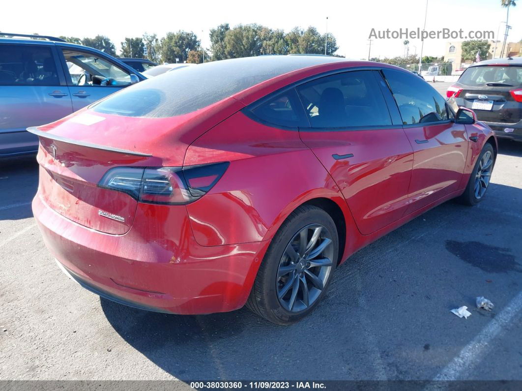 2018 Tesla Model 3 Mid Range/long Range Red vin: 5YJ3E1EAXJF058206