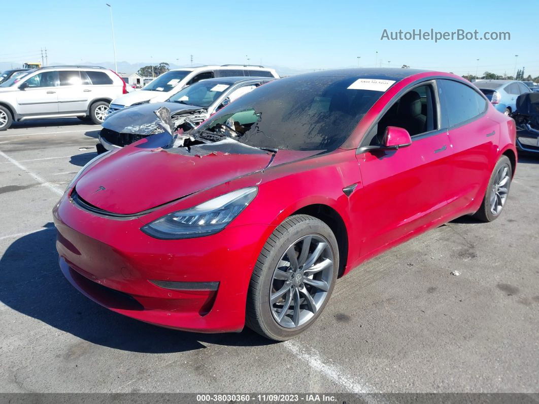 2018 Tesla Model 3 Mid Range/long Range Red vin: 5YJ3E1EAXJF058206