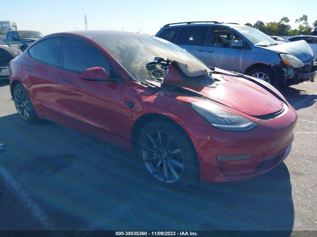 2018 Tesla Model 3 Mid Range/long Range Red vin: 5YJ3E1EAXJF058206