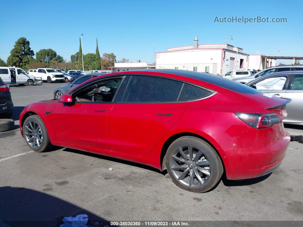 2018 Tesla Model 3 Mid Range/long Range Red vin: 5YJ3E1EAXJF058206