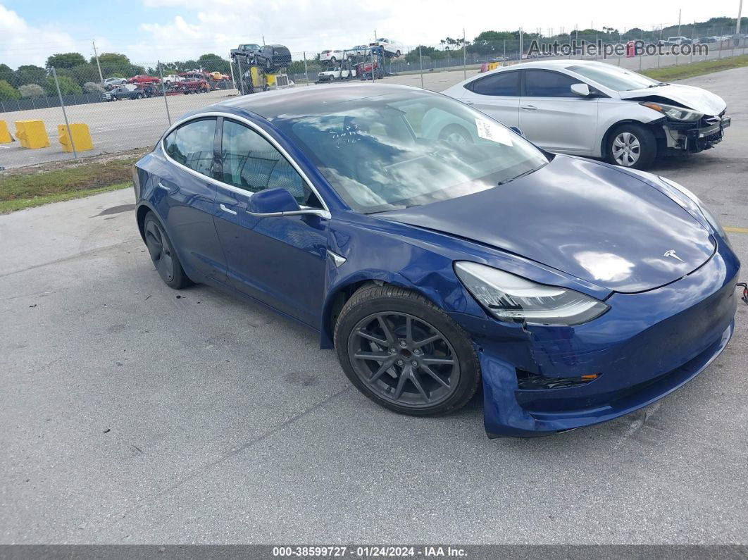 2018 Tesla Model 3   Синий vin: 5YJ3E1EAXJF151551