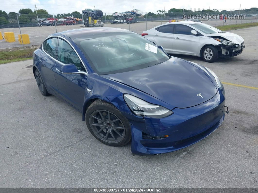 2018 Tesla Model 3   Синий vin: 5YJ3E1EAXJF151551