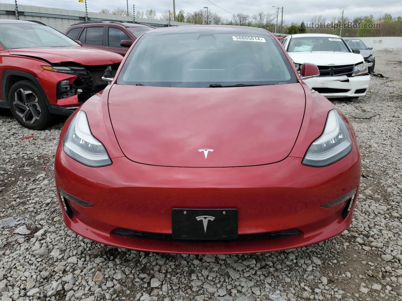 2018 Tesla Model 3  Red vin: 5YJ3E1EAXJF159407