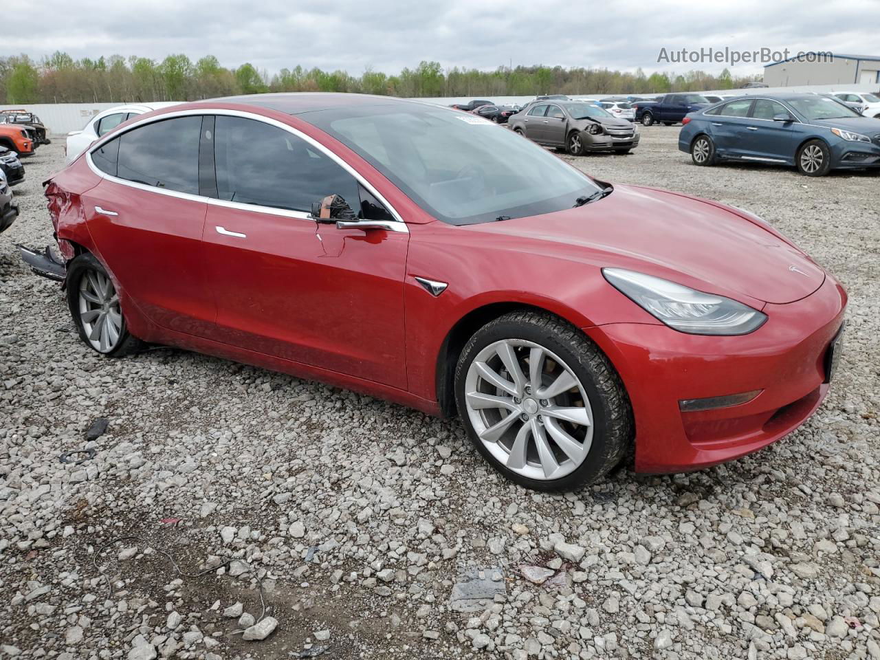 2018 Tesla Model 3  Red vin: 5YJ3E1EAXJF159407