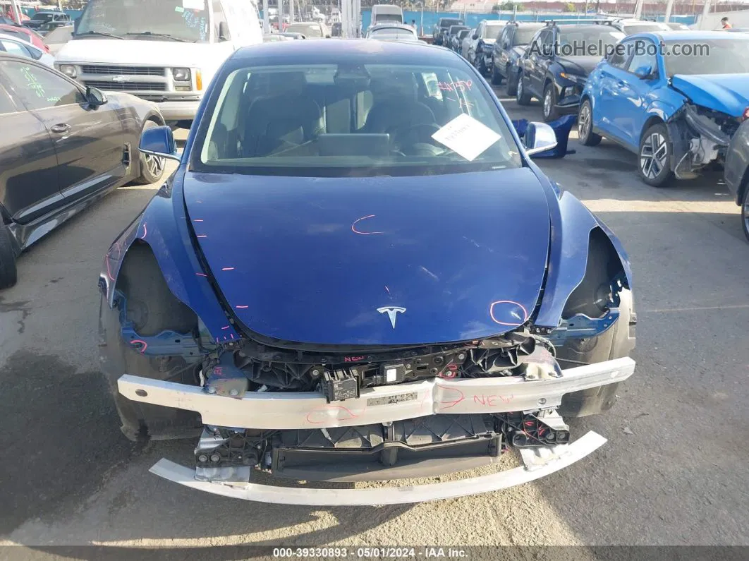 2018 Tesla Model 3 Long Range/mid Range Blue vin: 5YJ3E1EAXJF164431