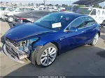 2018 Tesla Model 3 Long Range/mid Range Blue vin: 5YJ3E1EAXJF164431