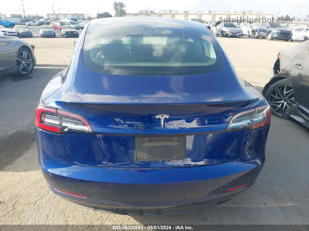 2018 Tesla Model 3 Long Range/mid Range Blue vin: 5YJ3E1EAXJF164431