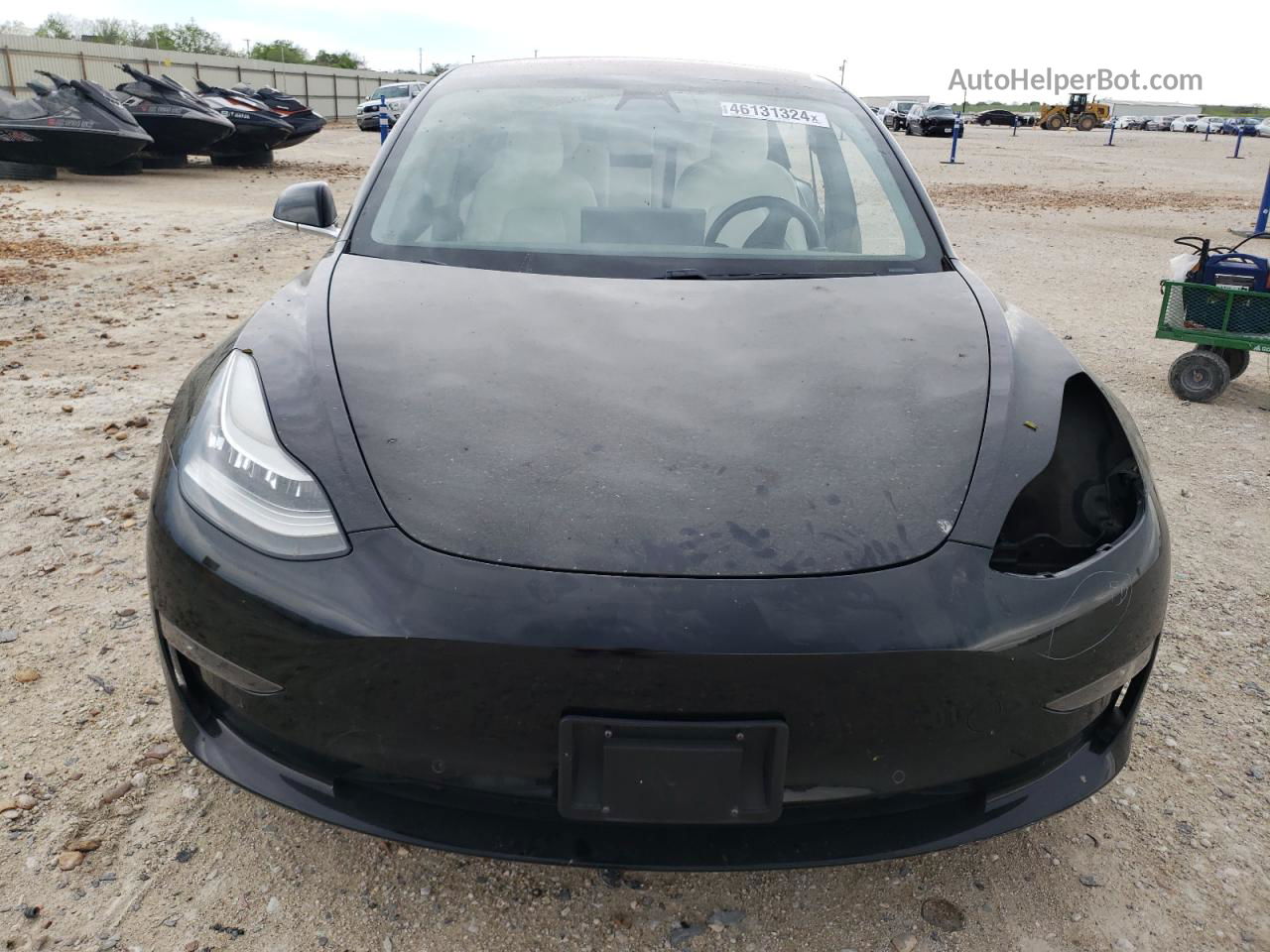 2018 Tesla Model 3  Черный vin: 5YJ3E1EAXJF177941