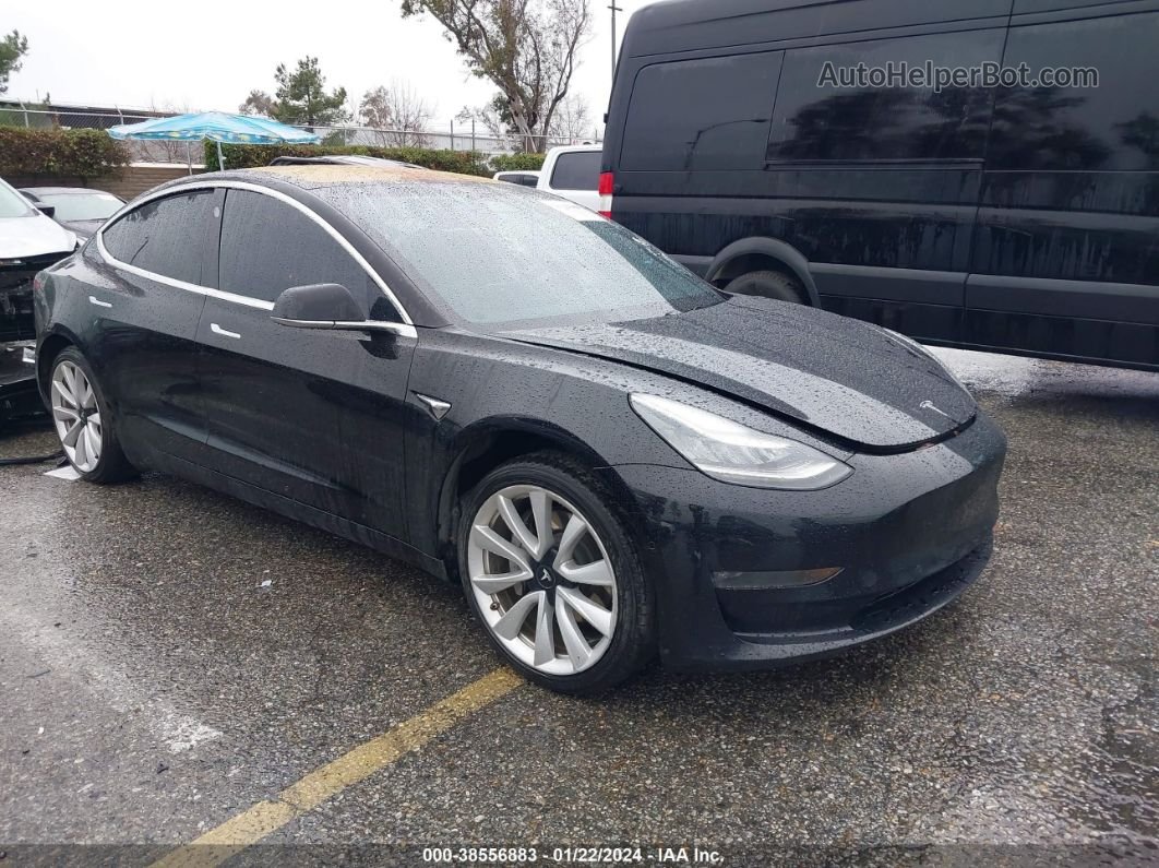 2018 Tesla Model 3 Long Range/mid Range Black vin: 5YJ3E1EAXJF179401