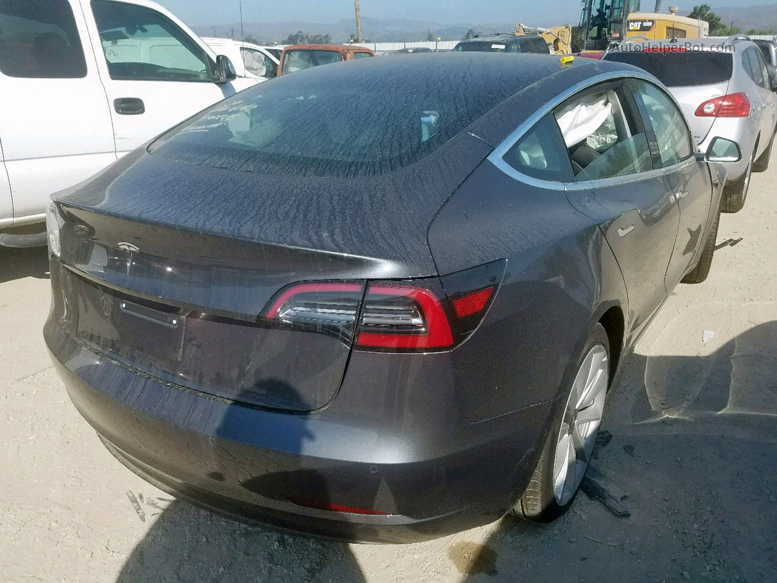 2019 Tesla Model 3 Gray vin: 5YJ3E1EAXKF338256