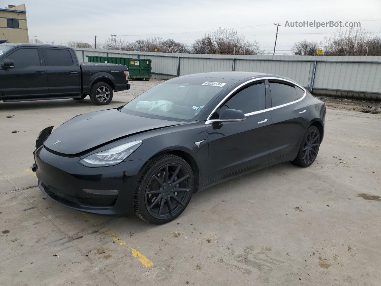 2019 Tesla Model 3  Black vin: 5YJ3E1EAXKF399154