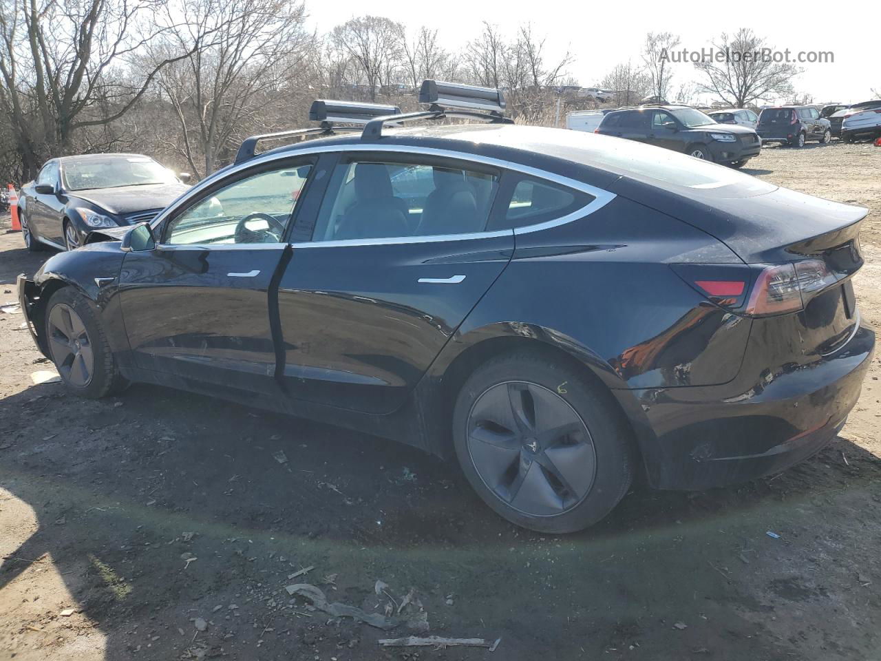 2019 Tesla Model 3  Черный vin: 5YJ3E1EAXKF409861