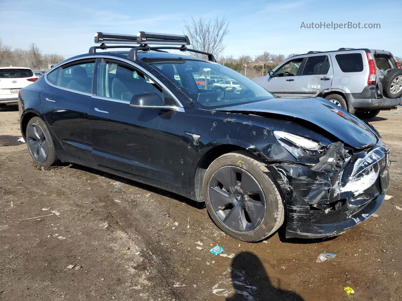 2019 Tesla Model 3  Black vin: 5YJ3E1EAXKF409861