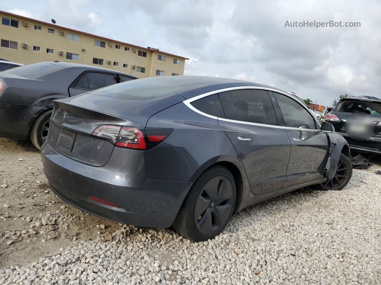 2019 Tesla Model 3  Gray vin: 5YJ3E1EAXKF411254