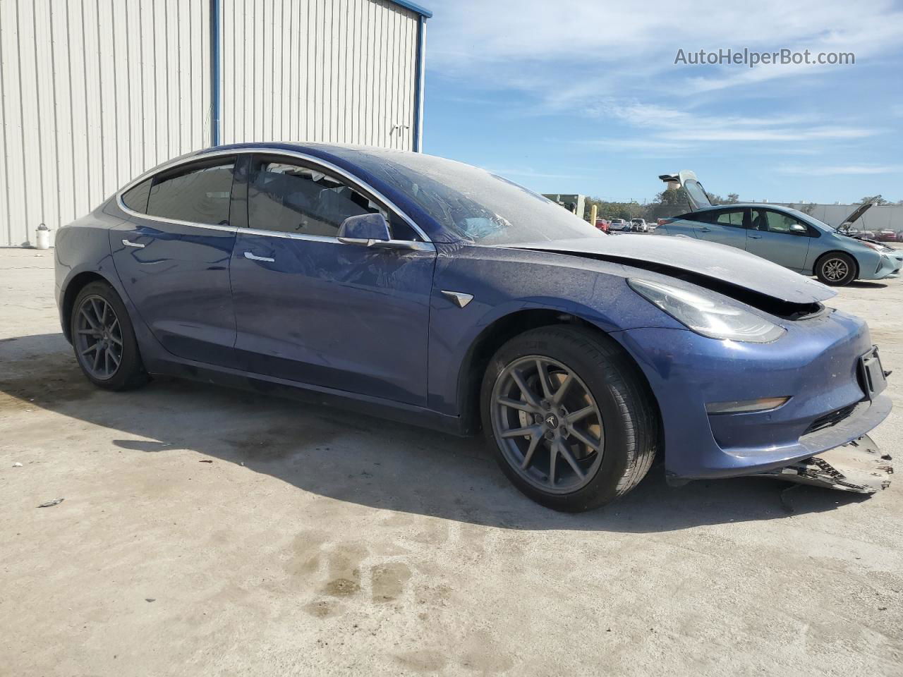 2019 Tesla Model 3  Blue vin: 5YJ3E1EAXKF424943