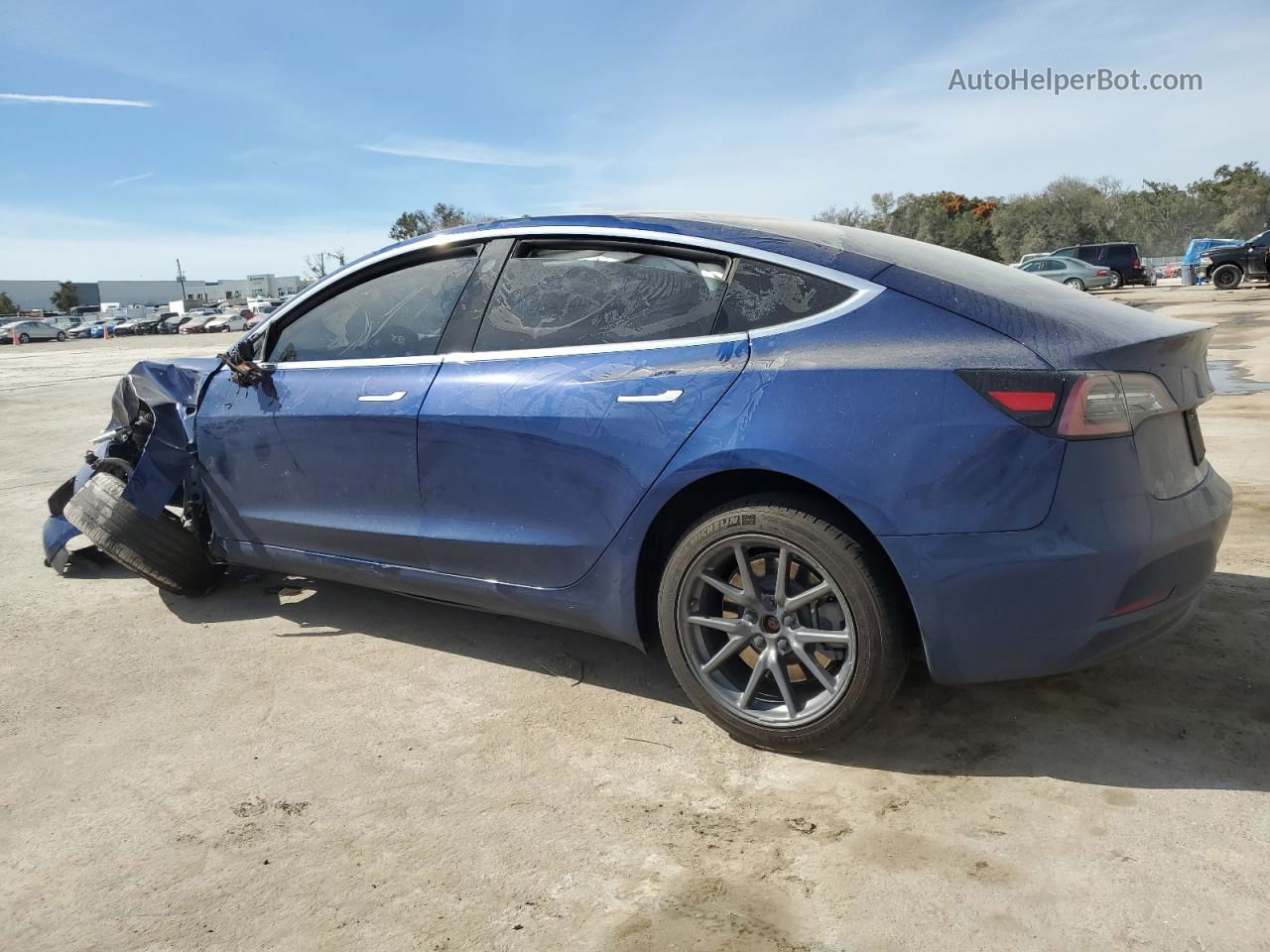 2019 Tesla Model 3  Blue vin: 5YJ3E1EAXKF424943