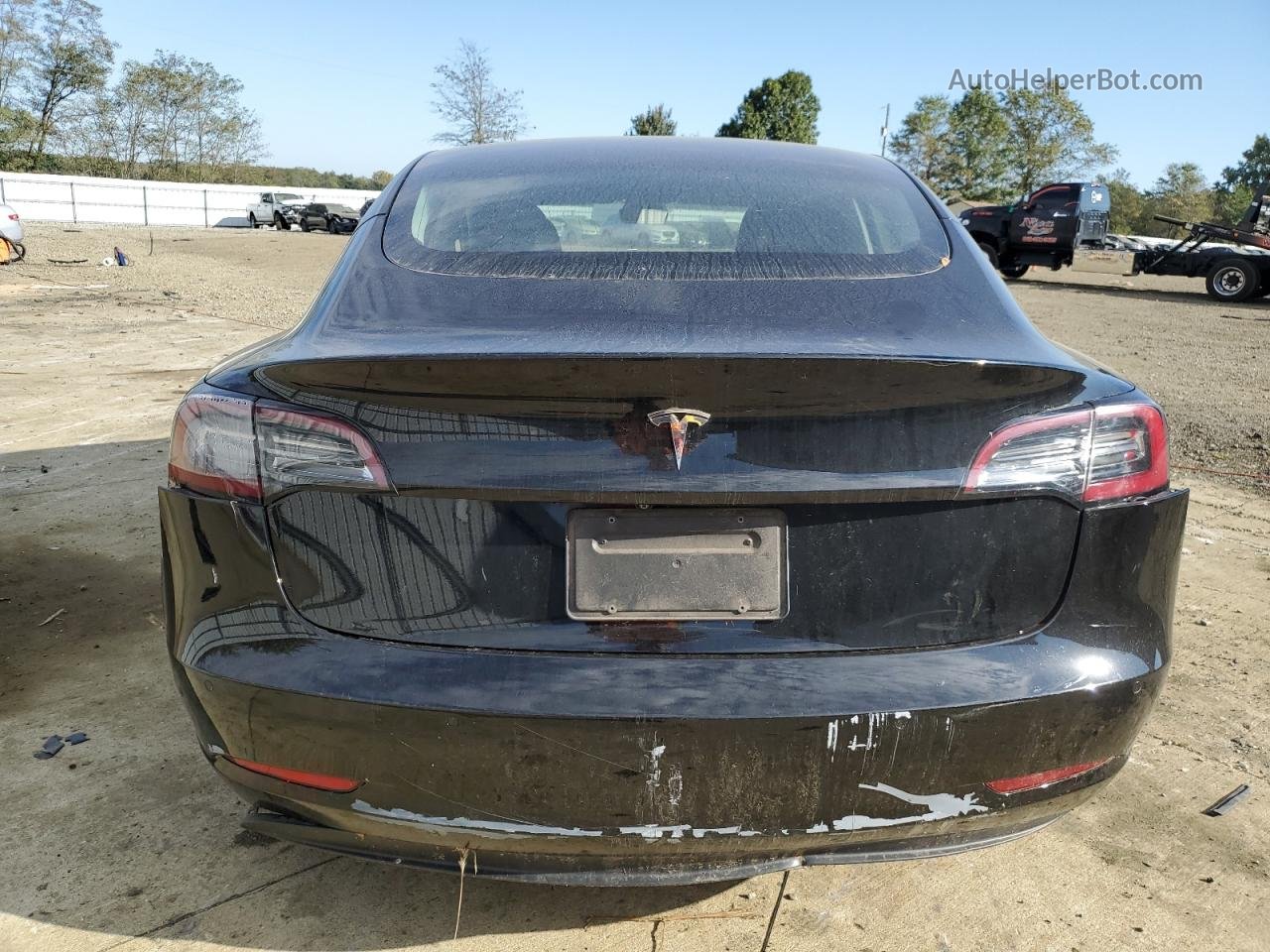 2019 Tesla Model 3  Черный vin: 5YJ3E1EAXKF436154