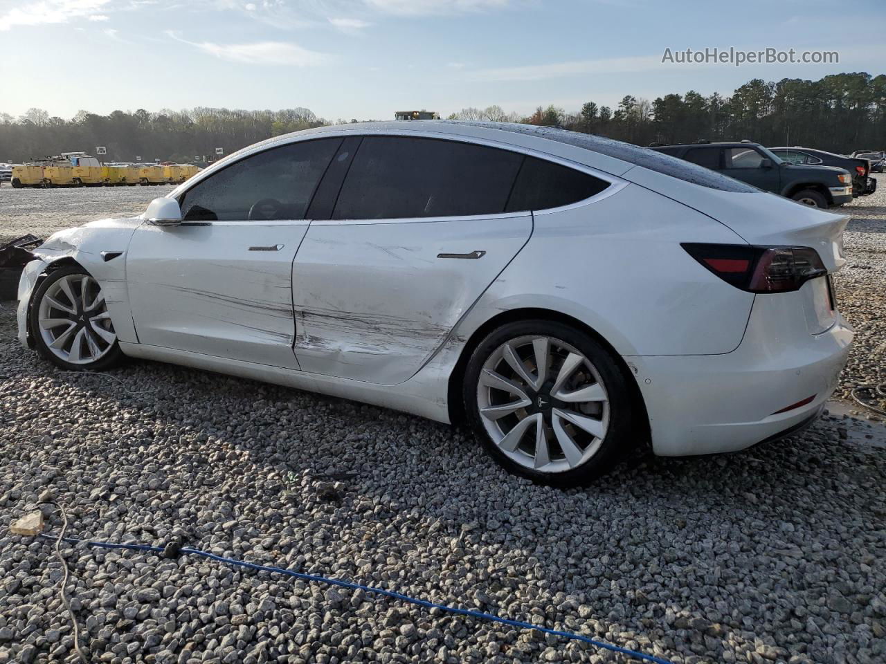 2020 Tesla Model 3  White vin: 5YJ3E1EAXLF634380