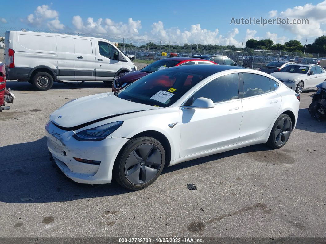 2020 Tesla Model 3 Standard Range Plus Rear-wheel Drive/standard Range Rear-wheel Drive White vin: 5YJ3E1EAXLF658761