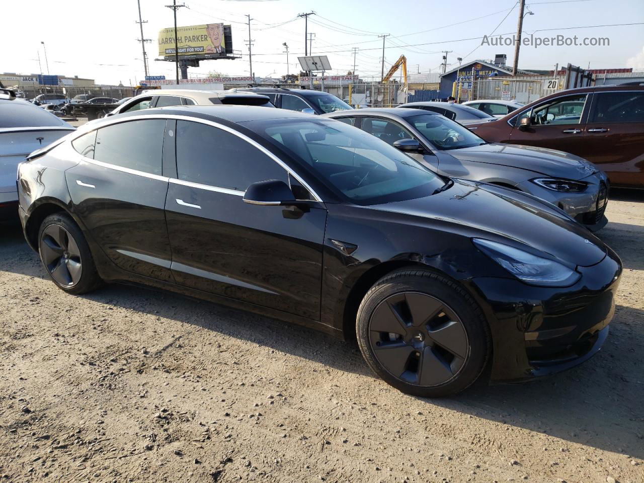 2020 Tesla Model 3  Черный vin: 5YJ3E1EAXLF704606