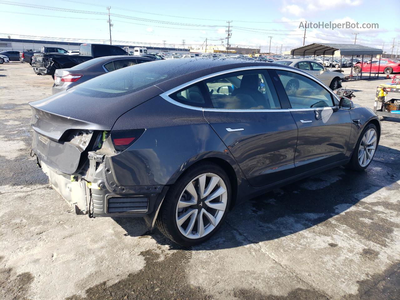 2020 Tesla Model 3  Gray vin: 5YJ3E1EAXLF745768