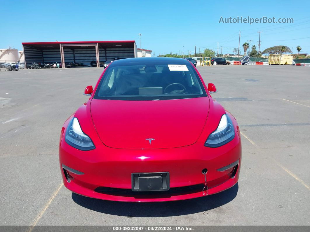 2020 Tesla Model 3 Standard Range Plus Rear-wheel Drive/standard Range Rear-wheel Drive Red vin: 5YJ3E1EAXLF792976