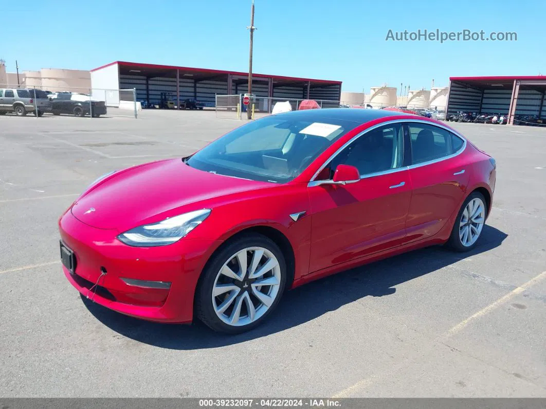 2020 Tesla Model 3 Standard Range Plus Rear-wheel Drive/standard Range Rear-wheel Drive Red vin: 5YJ3E1EAXLF792976