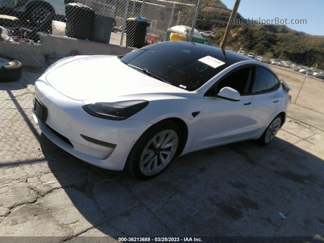 2021 Tesla Model 3 Standard Range Plus White vin: 5YJ3E1EAXMF018020