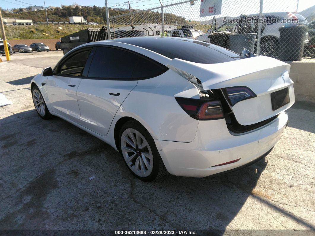 2021 Tesla Model 3 Standard Range Plus White vin: 5YJ3E1EAXMF018020