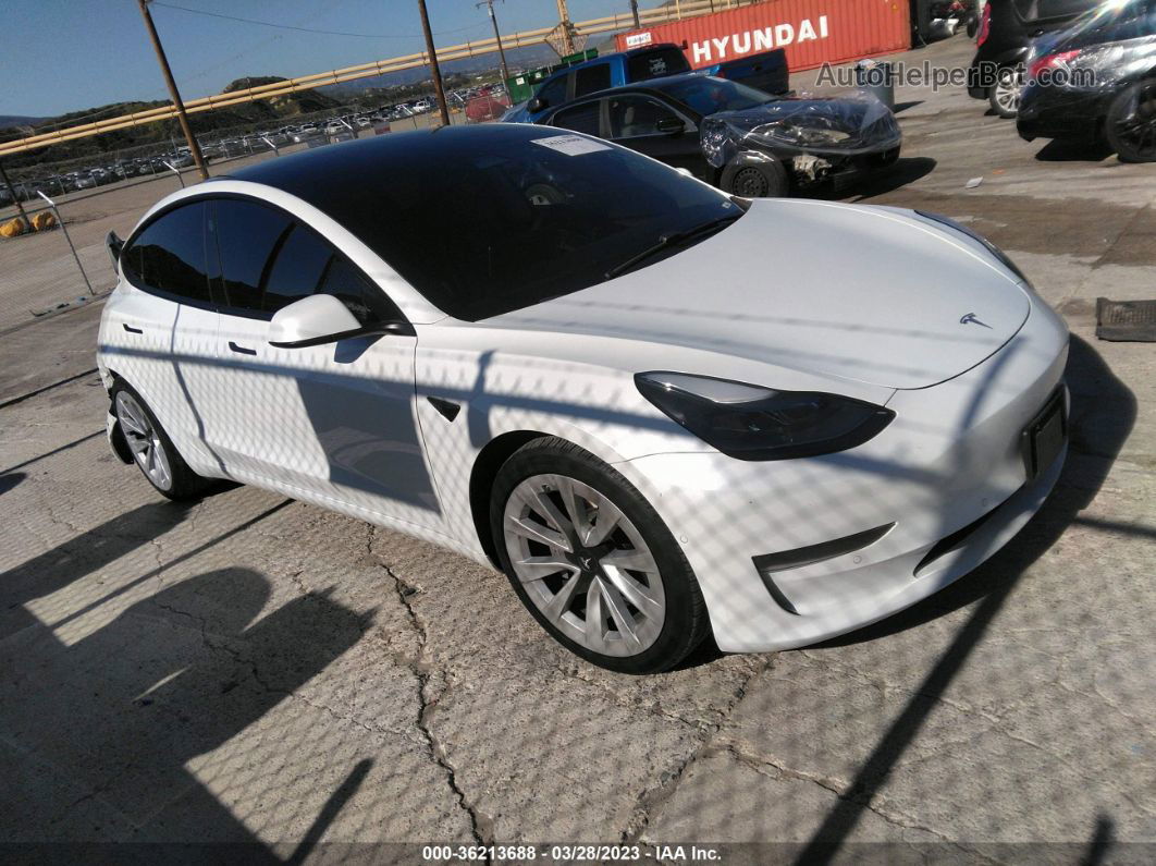 2021 Tesla Model 3 Standard Range Plus White vin: 5YJ3E1EAXMF018020