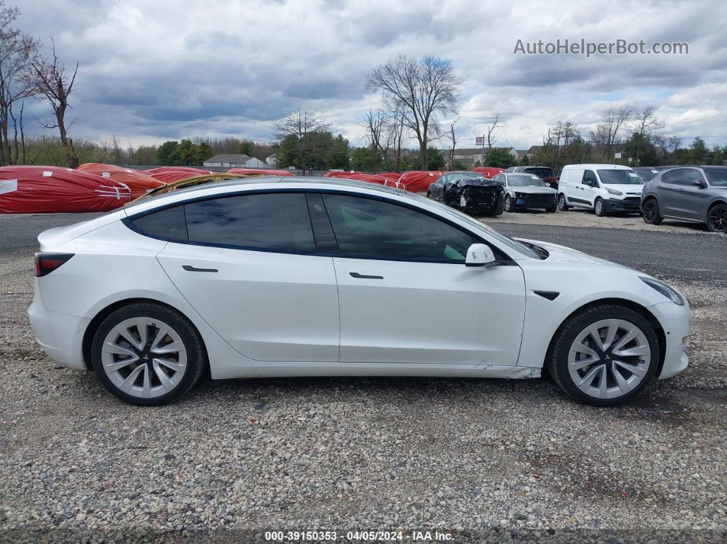 2021 Tesla Model 3 Standard Range Plus Rear-wheel Drive White vin: 5YJ3E1EAXMF020866