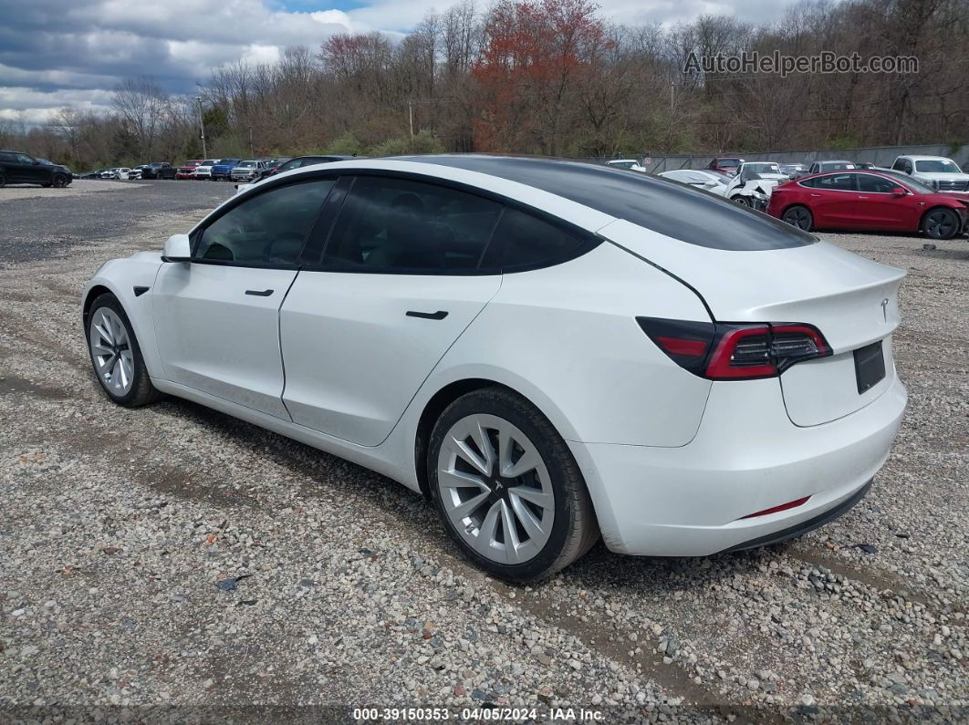 2021 Tesla Model 3 Standard Range Plus Rear-wheel Drive White vin: 5YJ3E1EAXMF020866